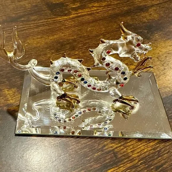 Vintage blown glass dragon - Picture 2 of 2